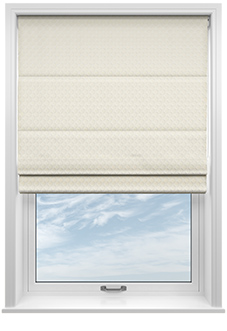 Galactica, Bone White - Motorised Roman Blind